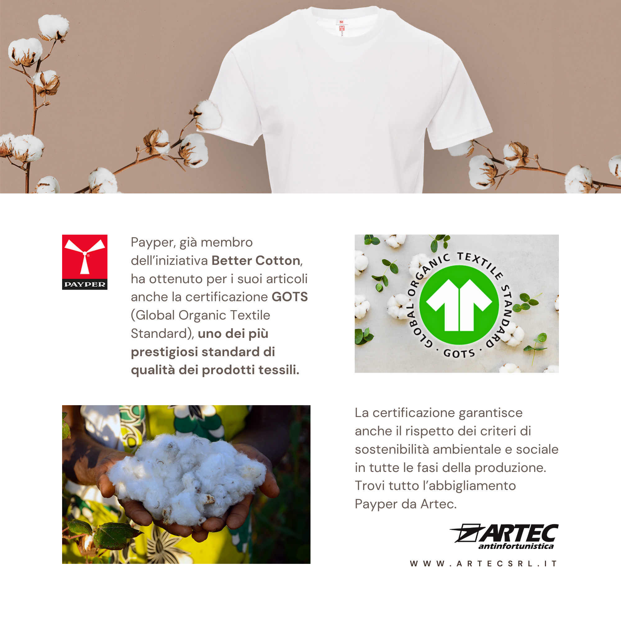 Payper for GOTS - produzione di abbigliamento più sostenibile