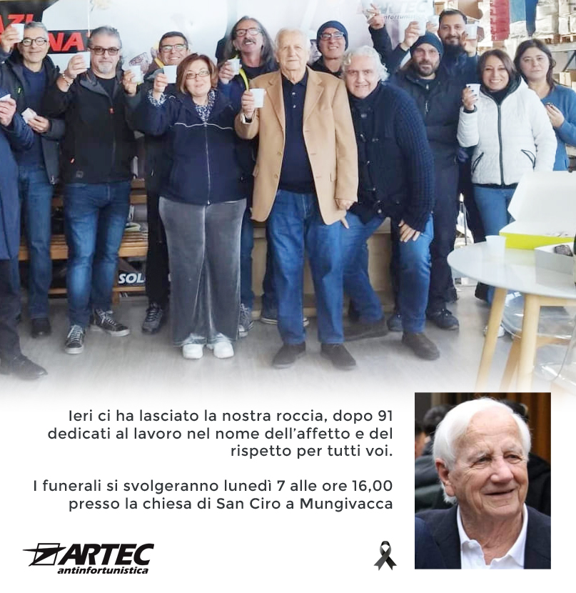 Artec piange la scomparsa del "Super Capo" Franco D'Errico