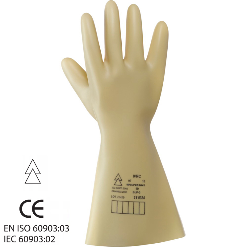 GUANTO DIELETTRICO ISOLANTE 30000 V CLASSE 3 - TENSIONE ESERCIZIO 25500 V