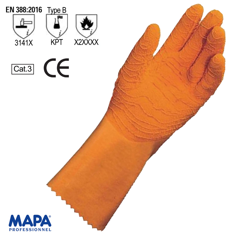 GUANTO HARPON MAPA 321 LATTICE SP.1,35  PALMO RUGOSO CERT. EN374 EN388 EN407