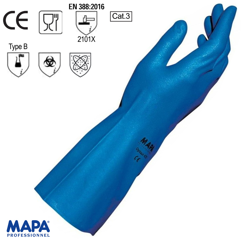 GUANTO OPTINIT 472 ULTRANITRIL SP.0,2MM  INTERNO CLORINATO CERT.EN374 EN388