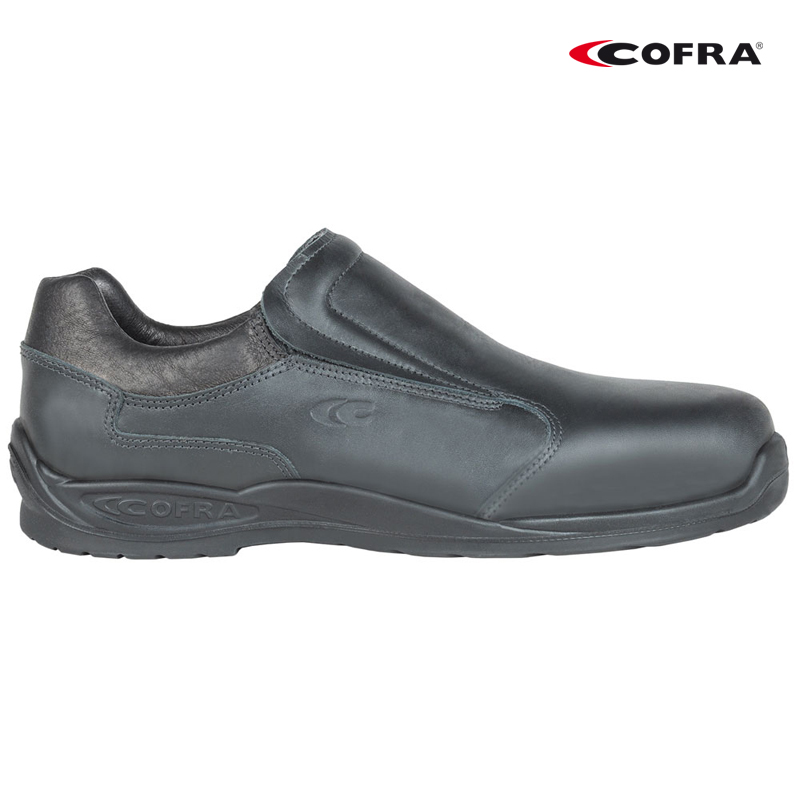 SCARPA BASSA COFRA TOLOMEO S3 EN20345 CE PELLE NERA IDROREPEL. ANTISCIV. ANTIPERF
