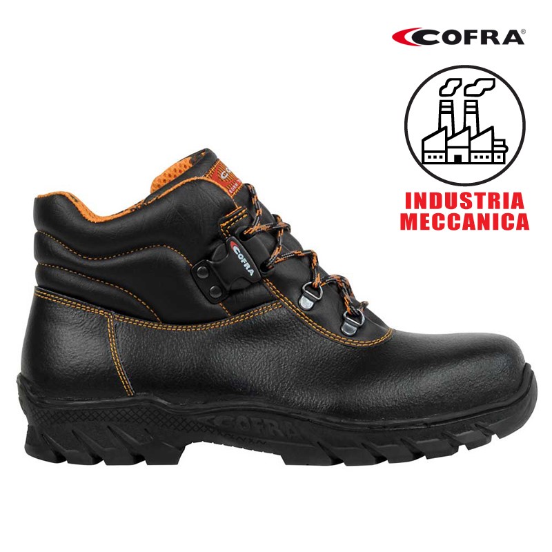 SCARPA ALTA COFRA GORZANO S3 HI CI HRO SRC EN20345 CE PELLE IDROREPELLENTE NERA
