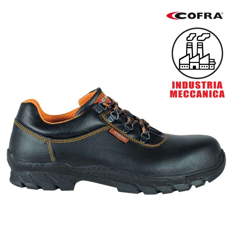 SCARPA BASSA COFRA CAPOVERDE S3 HI CI  CON SUOLA HRO EN 20345 CE PELLE NERA