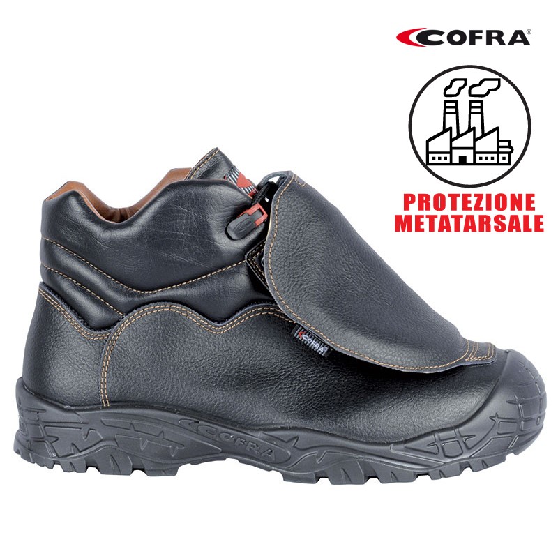 SCARPA ALTA COFRA COVER UK S3 M SRC NERA EN20345 CE PELLE RINFORZO UK PROTEZ.100J