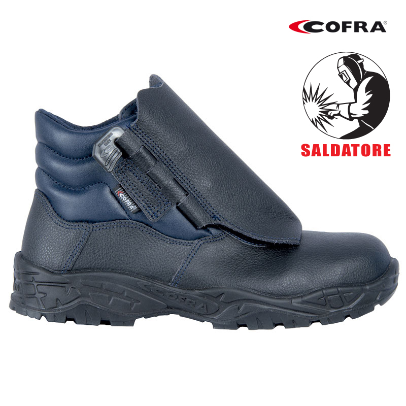 SCARPA ALTA COFRA TORCH S3 SRC EN20345 CE PELLE NERA SALDATORE SFILAMEN. RAPIDO