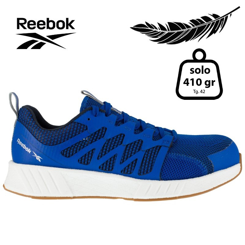 SCARPA BASSA REEBOK SPORT BL EXTRALIGHT S1P - TESSUTO BLU TRASPIRANTE EN20345