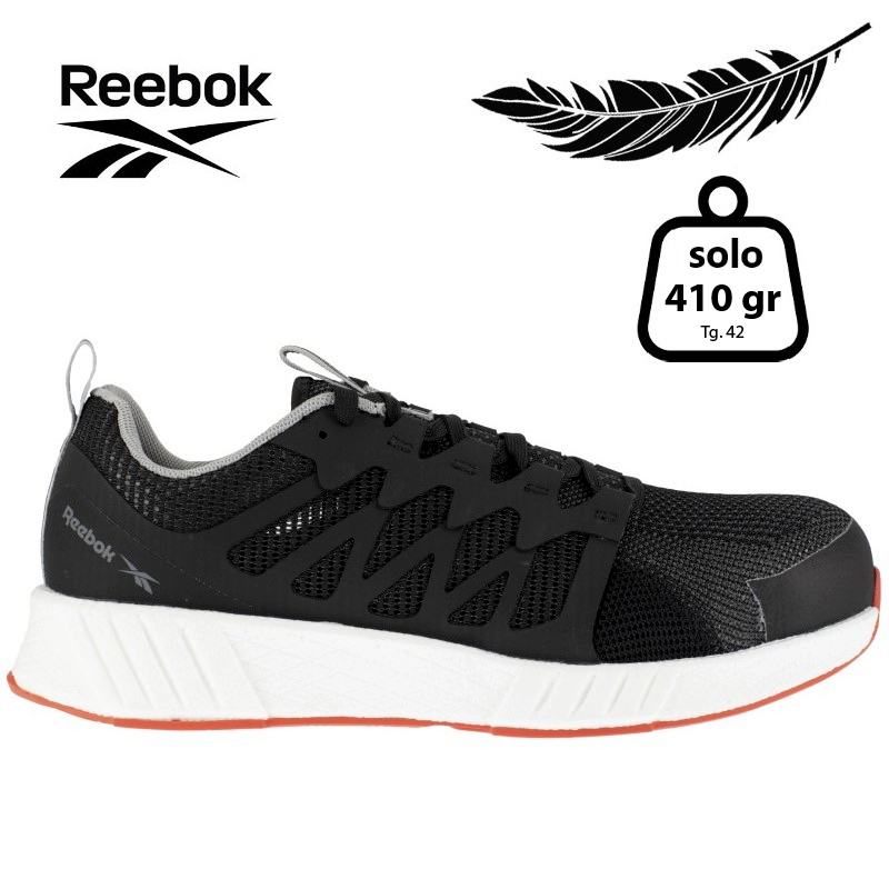 SCARPA BASSA REEBOK SPORT NR EXTRALIGHT S1P - TESSUTO NERO TRASPIRANTE EN20345