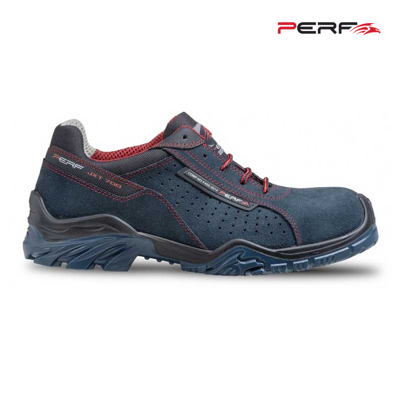 SCARPA BASSA PERF TEMPEST S1P CE EN20345 SCAMOSCIATA FORATA BLU