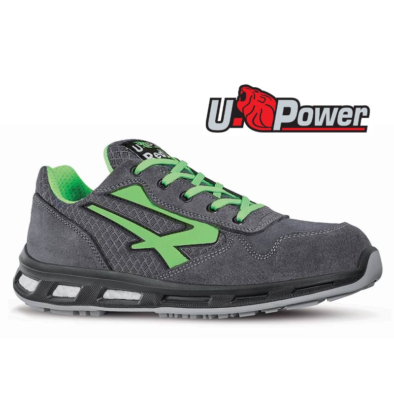SCARPA BASSA POINT U-POWER  S1P TESSUTO E PELLE SCAMOSCIATA GRIGIA CE EN20345