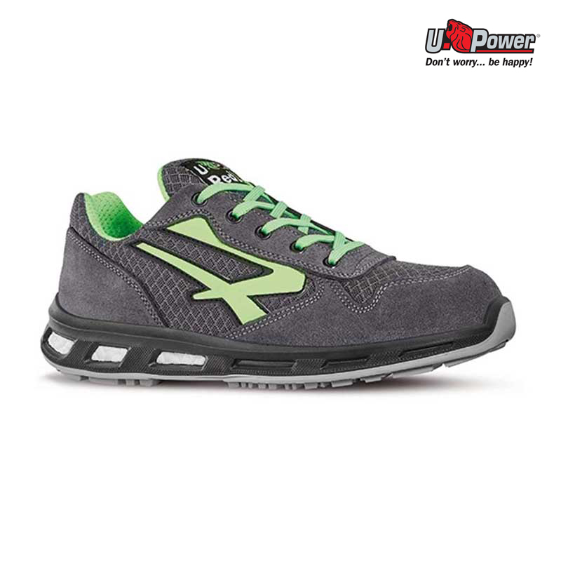 SCARPA BASSA POINT U-POWER  S1P TESSUTO E PELLE SCAMOSCIATA GRIGIA CE EN20345