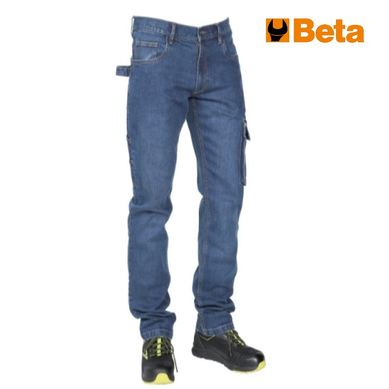 JEANS DA LAVORO BETA 7528 ELASTICIZZATO MULTITASCHE CON TASCONE SULLA COSCIA