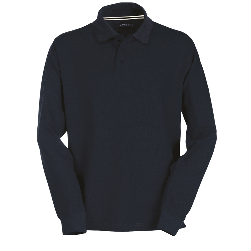 POLO PAYPER FLORENCE MANICA LUNGA  100 COTONE 210 GR. 3 BOT. IN TINTA