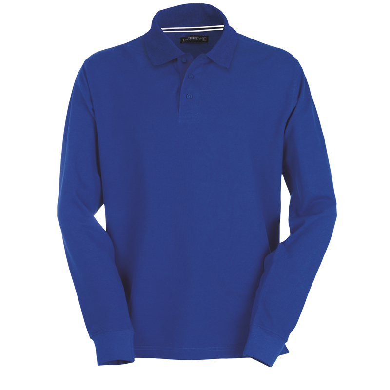 POLO PAYPER FLORENCE MANICA LUNGA  100 COTONE 210 GR. 3 BOT. IN TINTA
