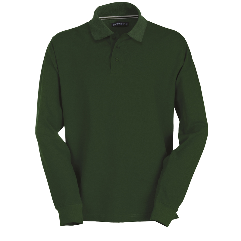 POLO PAYPER FLORENCE MANICA LUNGA  100 COTONE 210 GR. 3 BOT. IN TINTA