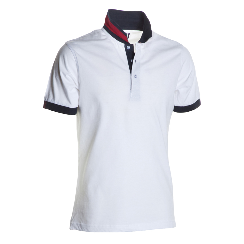 POLO PAYPER MEMPHIS 100% COTONE 175 GR  MAN. CORTA 3 BOT. COLORE CONTRASTO COLLO
