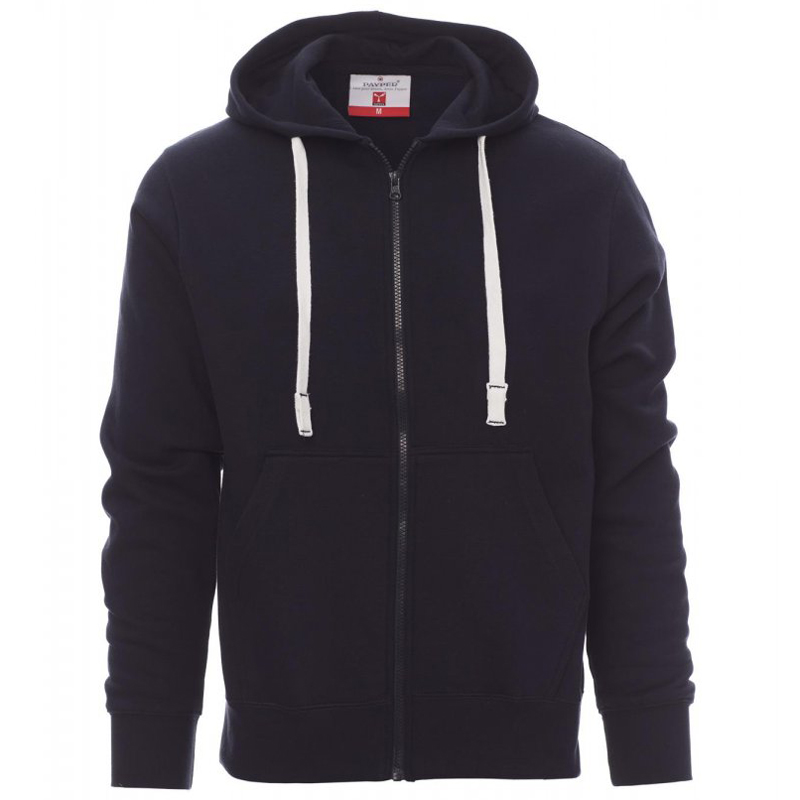 FELPA PAYPER PORTLAND ZIP INTERA CON CAPPUCCIO TASCHE A MARSUPIO