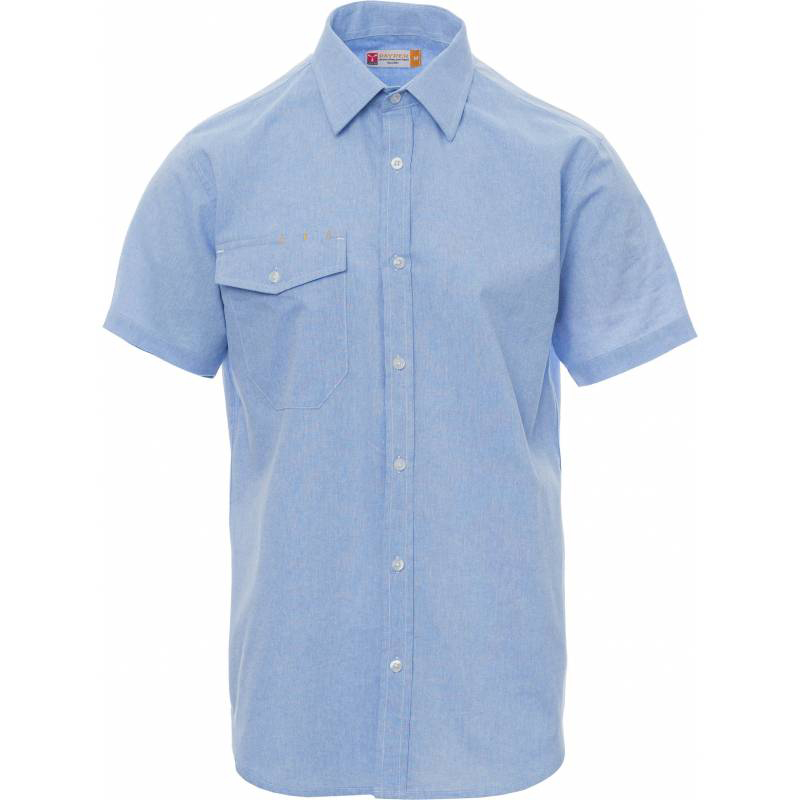 CAMICIA PAYPER SPECIALIST  SUMMER 130 GR 100% COTONE AZZURRO MAN. CORTA