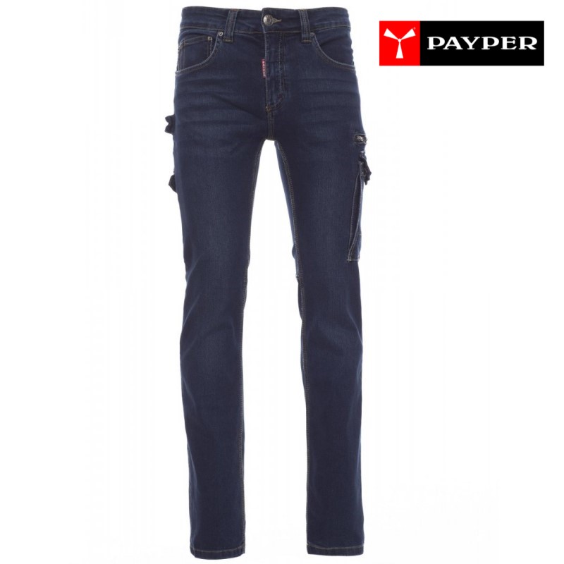 PANTALONE PAYPER JEANS WEST MULTITASCHE  ELASTICIZZATO TASCONE LOCK SYSTEM RINF.