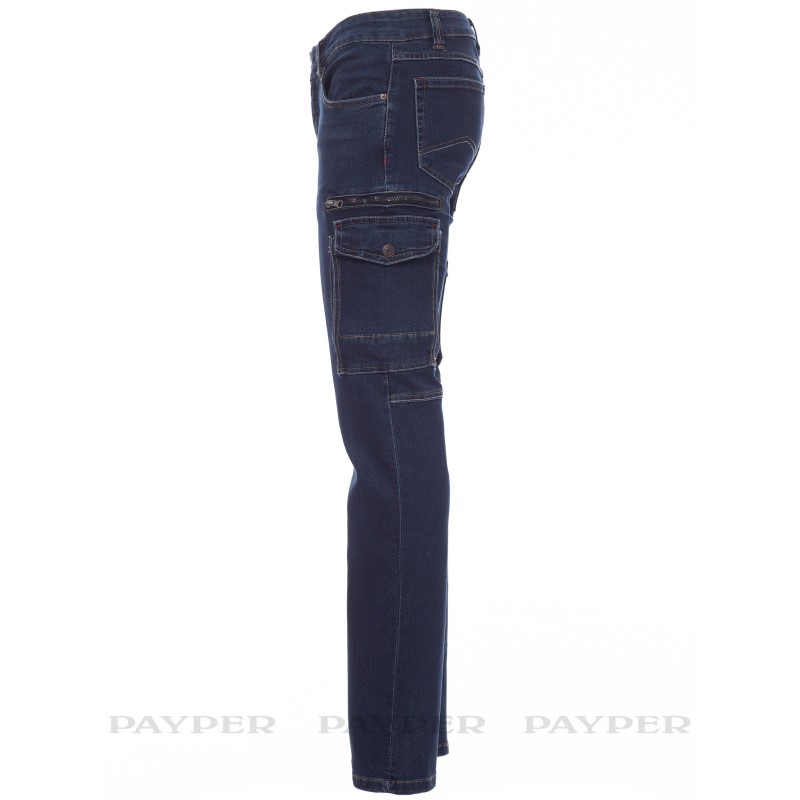 PANTALONE PAYPER JEANS WEST MULTITASCHE  ELASTICIZZATO TASCONE LOCK SYSTEM RINF.