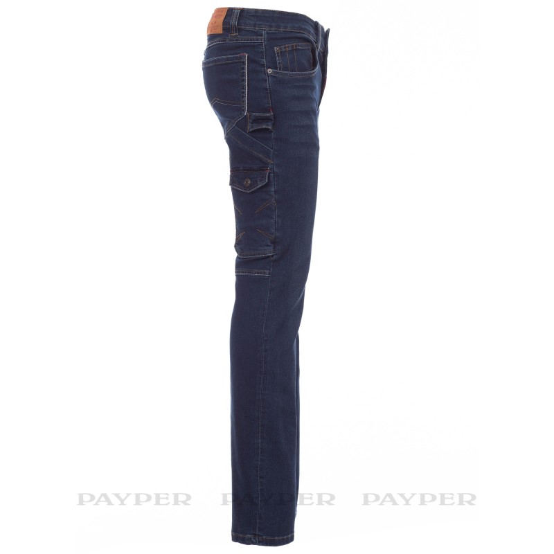 PANTALONE PAYPER JEANS WEST MULTITASCHE  ELASTICIZZATO TASCONE LOCK SYSTEM RINF.