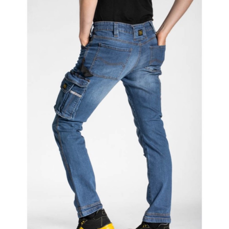PANTALONE JEANS JOB 7 TASCHE RICA LEWIS  98% COTONE 2% ELASTAN STONE WASH CHIARO