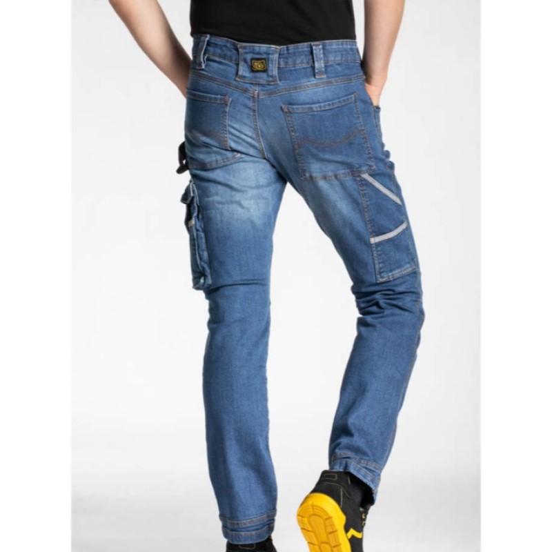 PANTALONE JEANS JOB 7 TASCHE RICA LEWIS  98% COTONE 2% ELASTAN STONE WASH CHIARO