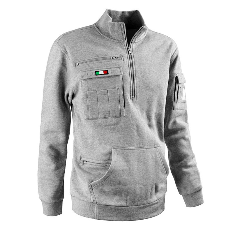 FELPA SOTTOZERO TANK MEZZA ZIP 280 GR 4 TASCHE CHIUSE + PORTA BADGE + TASCHINO