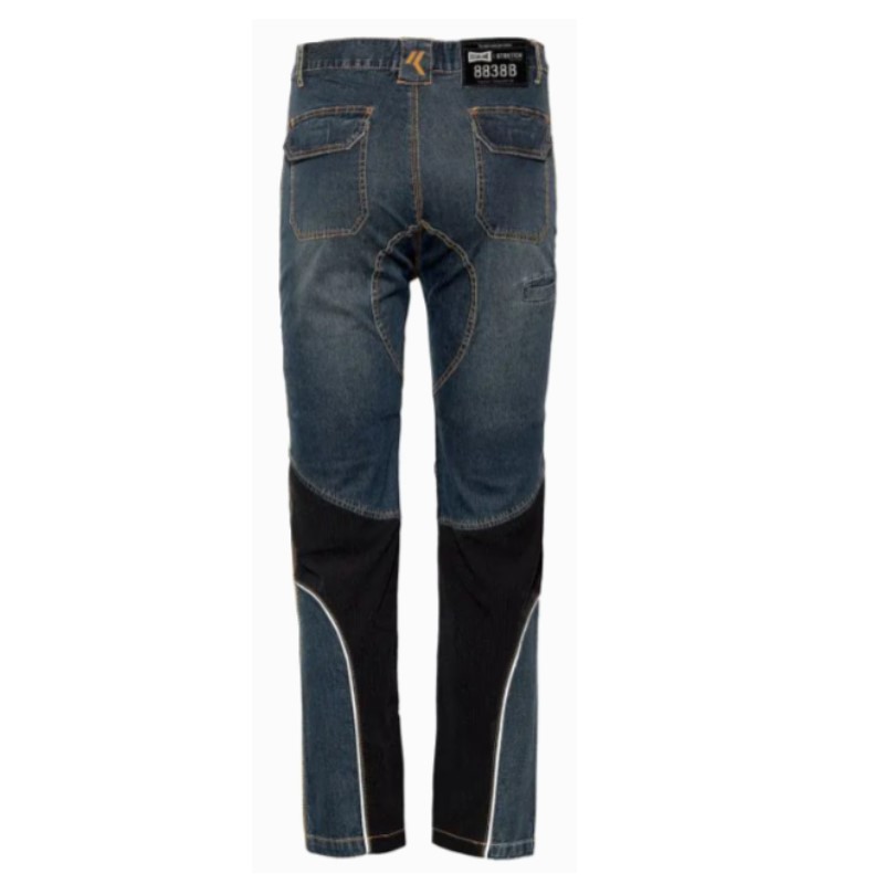 PANTALONE JEANS STRETCH IS 8838 EXTREME CON INSERTI SIMIL CORDURA