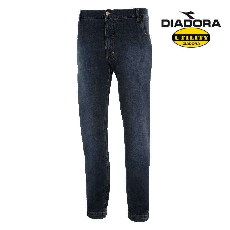 PANTALONE JEANS DIADORA STONE ISO 5 TASCHE + PORTAMETRO 159590