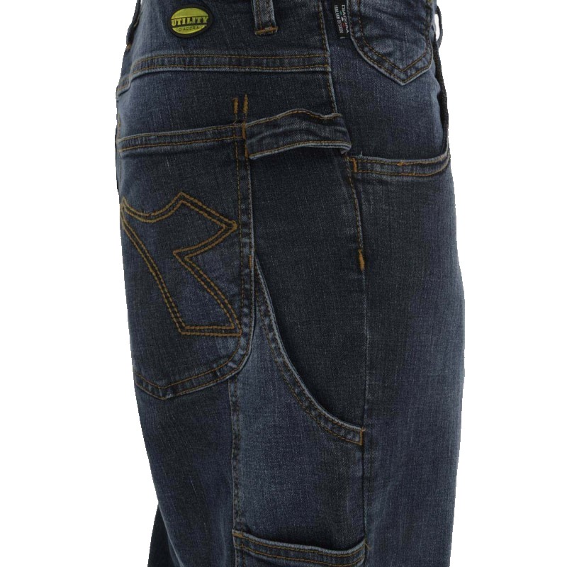 PANTALONE JEANS DIADORA STONE ISO 5 TASCHE + PORTAMETRO 159590