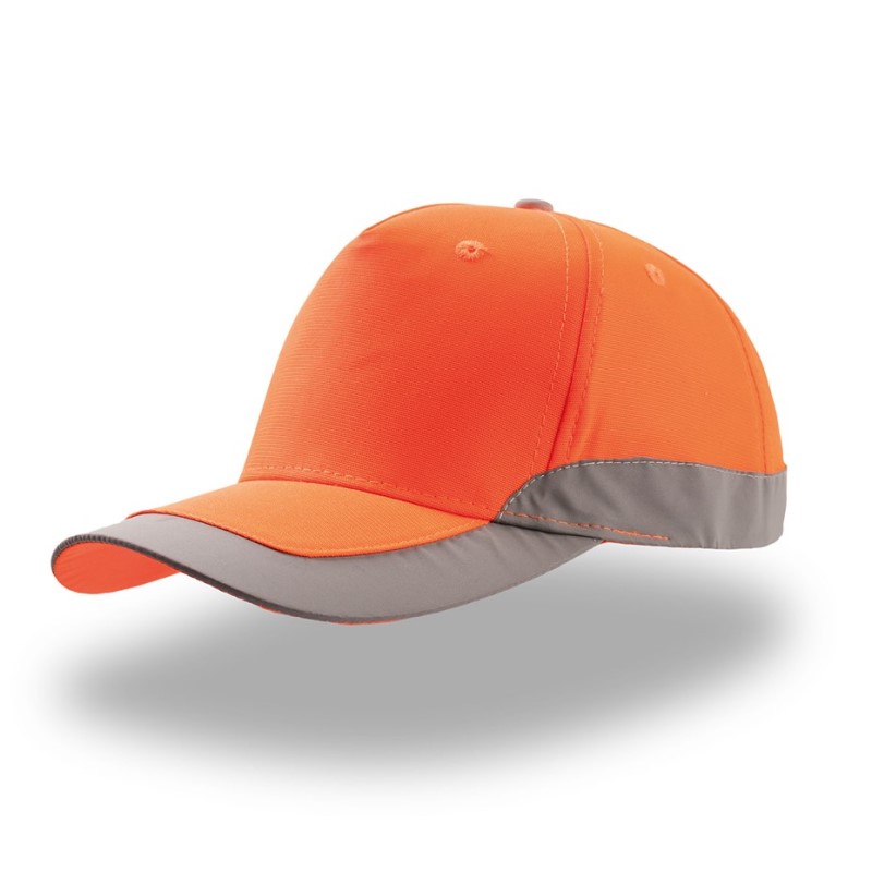 CAPPELLINO ATLANTIS HELPY BASEBALL POLIESTERE ARANCIO CON FASCIA RIFRANGENT