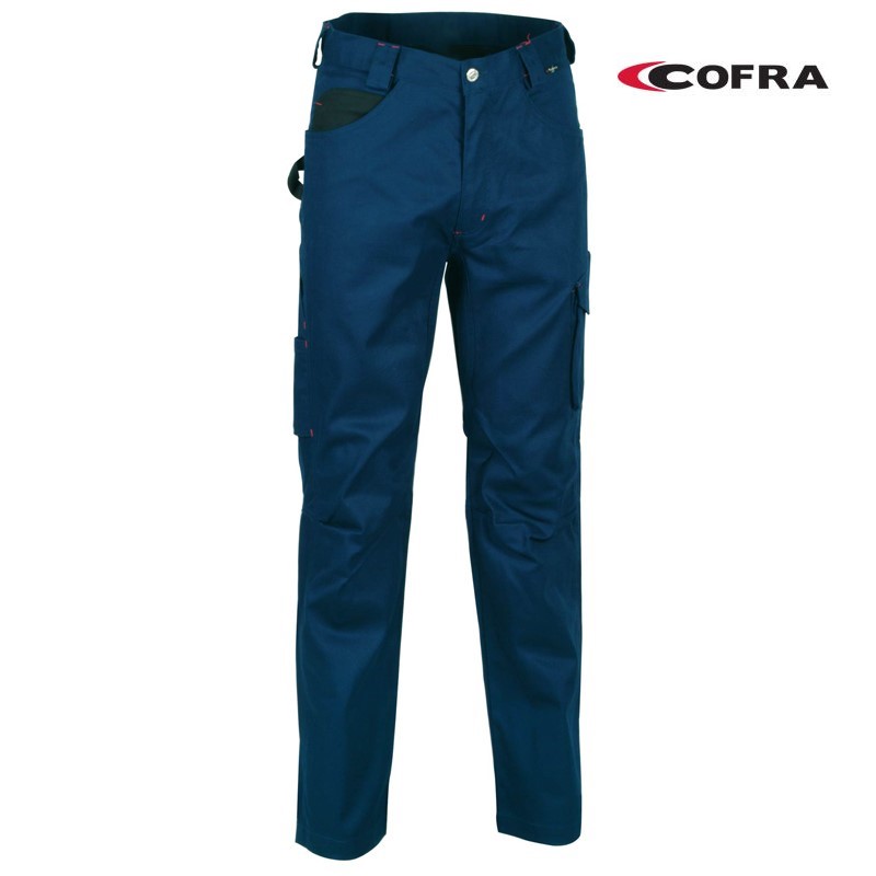 PANTALONE COFRA DRILL COTONE/POLIESTERE RESISTEN. STRAPPI ELASTICO VITA 5 TASCHE