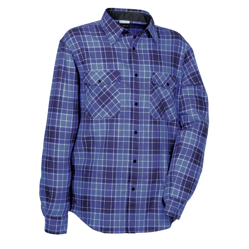 CAMICIA COFRA PICCADILLY FLANELLA FELP. 100% COT. MAN. LUNGA 2 TASCHE C/BOTTONI