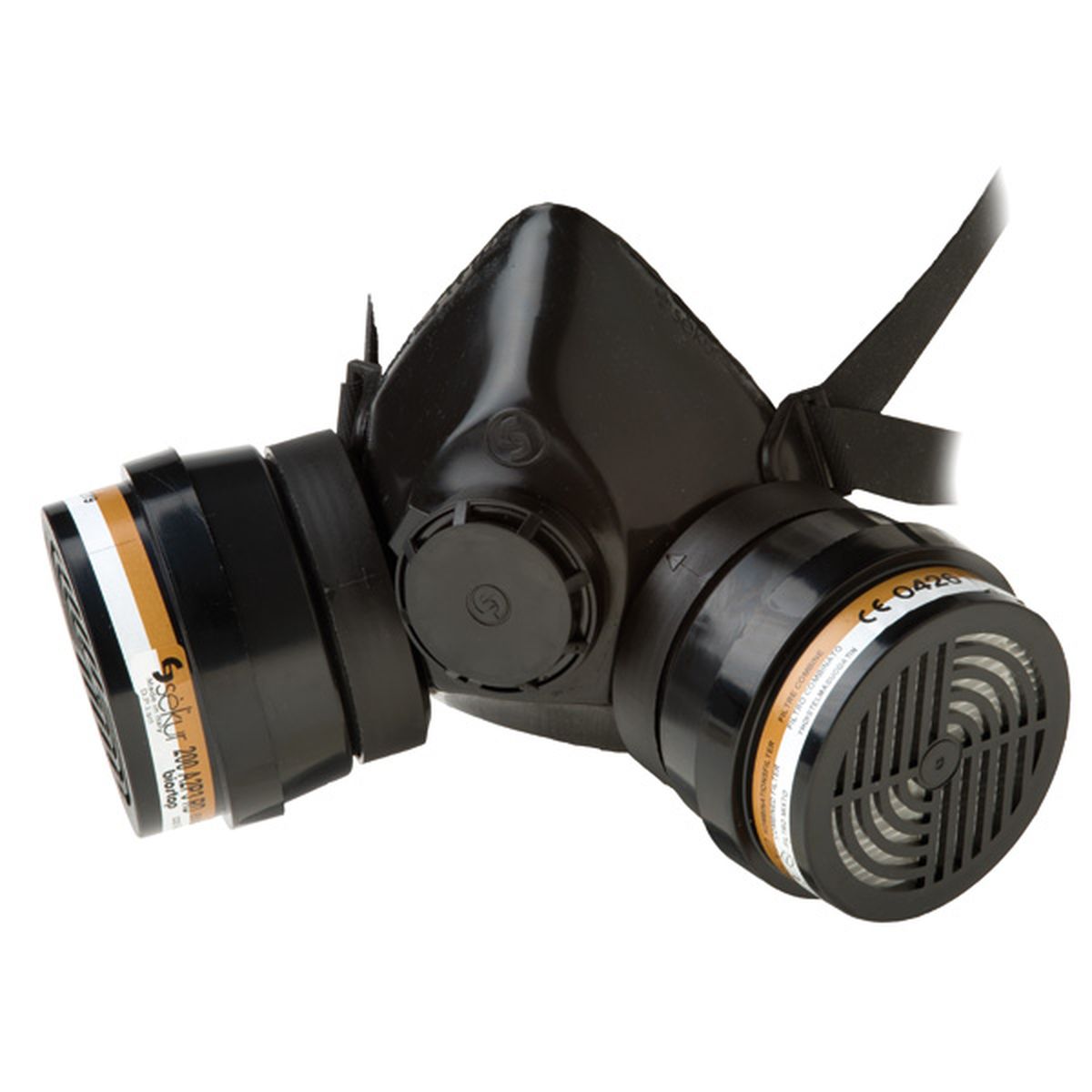 SEMIMASCHERA GOMMA SEKUR C/2 FILTRI A1P1 POLIMASK 102/A1P1