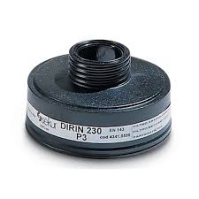 FILTRO SEKUR DIRIN 230 P3 BIOSTOP POLVERI FUMI BATTERI ATTACCO DIN EN 148