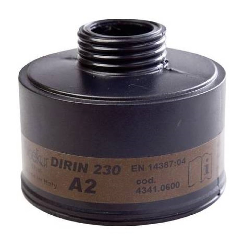 FILTRO SEKUR DIRIN 230 A2  VAPORI ORGANICI ATTACCO DIN EN 148