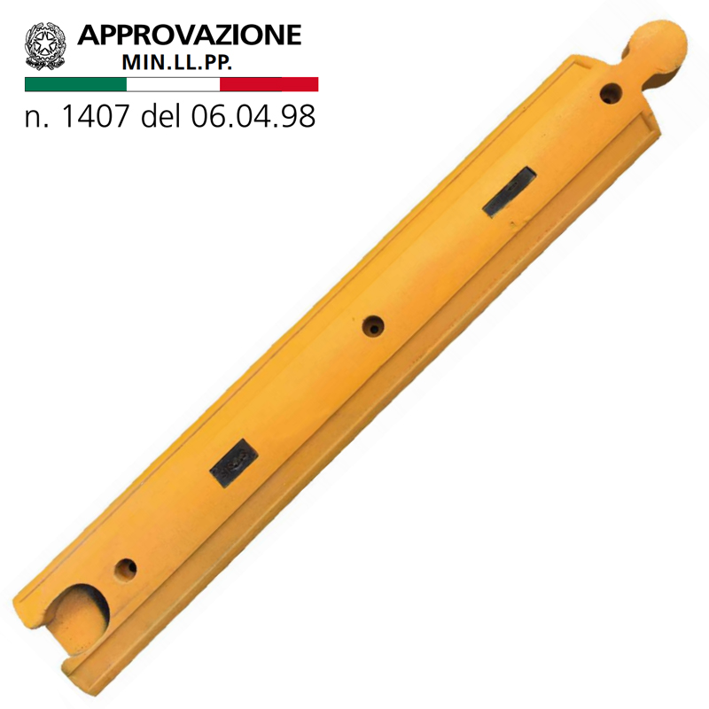 CORDOLO H 5 IN GOMMA GIALLO  16X100X5 CM