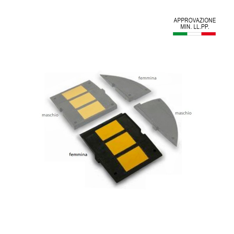 DOSSO H 7 RALLENTATORE VELOCITA IN GOMMA 50X60 CM H 7 CM FEMMINA