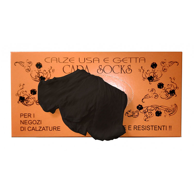 CALZINI IN NYLON USA E GETTA VISITATORI IGIENICI CON ELASTICO CONF. 250 PZ