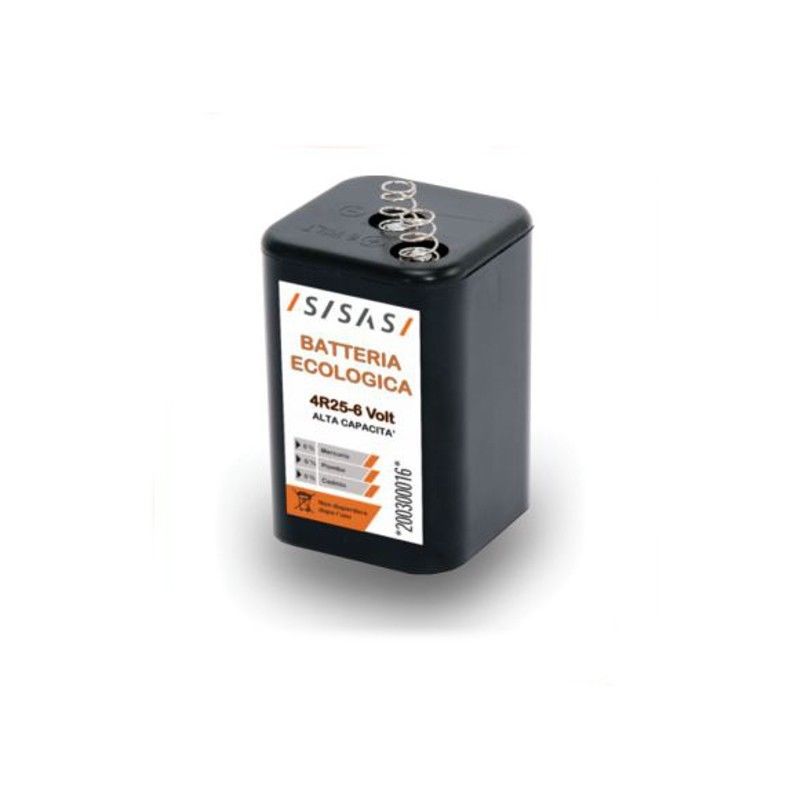 BATTERIE PER LAMPEGGIANTI 4R25 6V 7AH ECOLOGICA