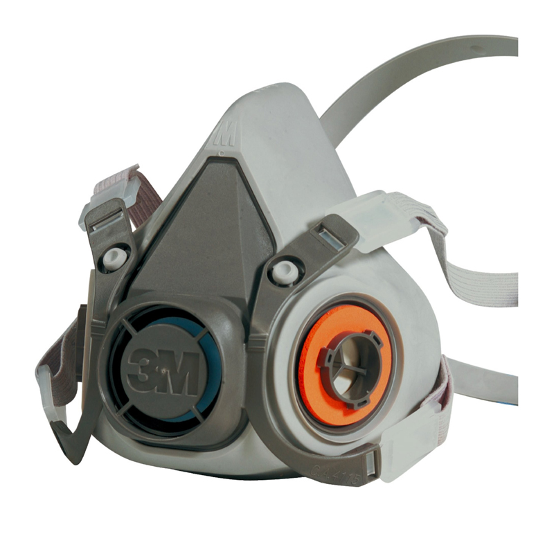 SEMIMASCHERA 3M 6300 IN GOMMA IPOALLERG. PREDISPOSTA PER 2 FLTRI A BAIONETTA