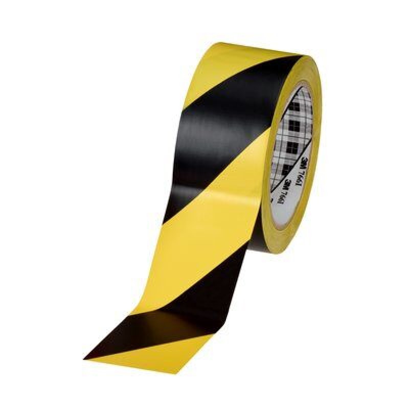 NASTRO ADESIVO GIALLO/NERO 3M 766I 50X33 3M10580 PER AVVERTENZA E PERICOLO