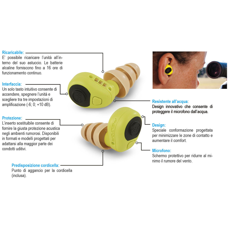 3M PELTOR LEP-100 EU KIT INS. AURICOLARI AD ATTENUAZIONE CONTROLLATA DEL RUMORE
