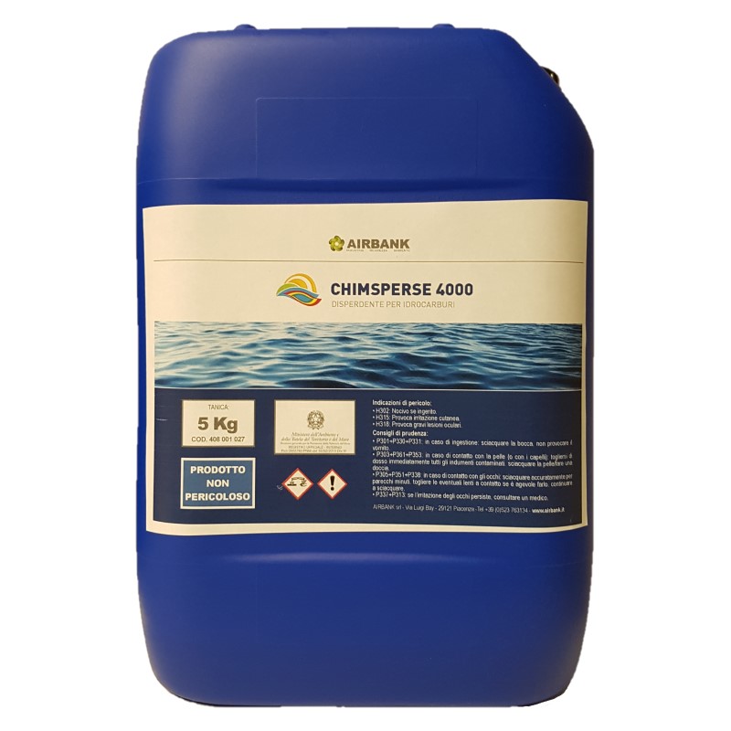 CHIMSPERSE 4000 TANICA 10 KG DISPERDENTE PER LA BONIFICA DI IDROCARBURI IN MARE
