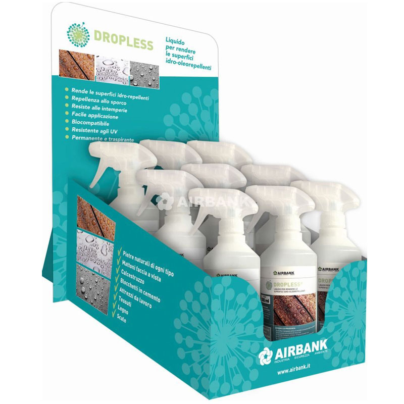 IMPERMEABILIZZANTE DROPLESS SPRUZZINO 500 ML TRATTAMENTO IDRO-OLEOREPELLENTE