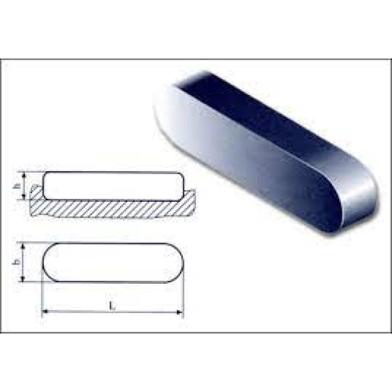 CHIAVETTE C45K D10X8X30 DIN 6885 UNI6604