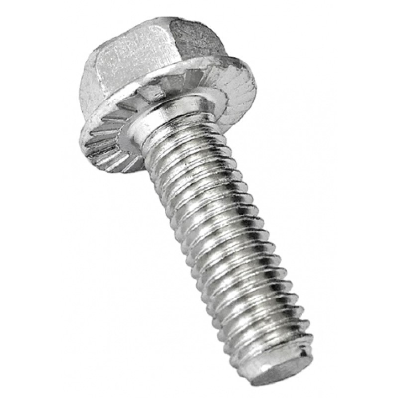 VITI M 5X10 TE CON FLANGIA ZIGRINATA 8.8 DIN 6921 ZINCATO BIANCO