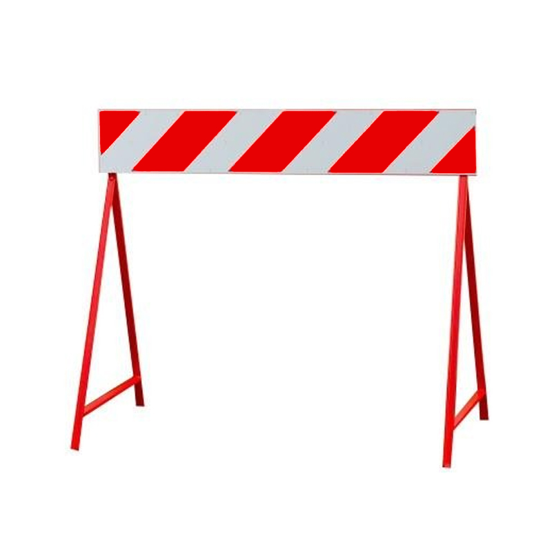 BARRIERA DA 120 CM F392 BIANCO ROSSA RIFRANGENTE CON ZAMPE