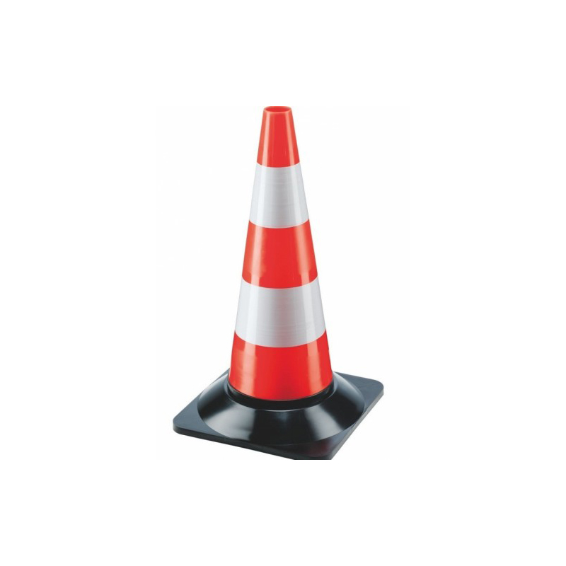 CONO IN PVC 2 FASCE H 50 CM BIANCO ROSSO